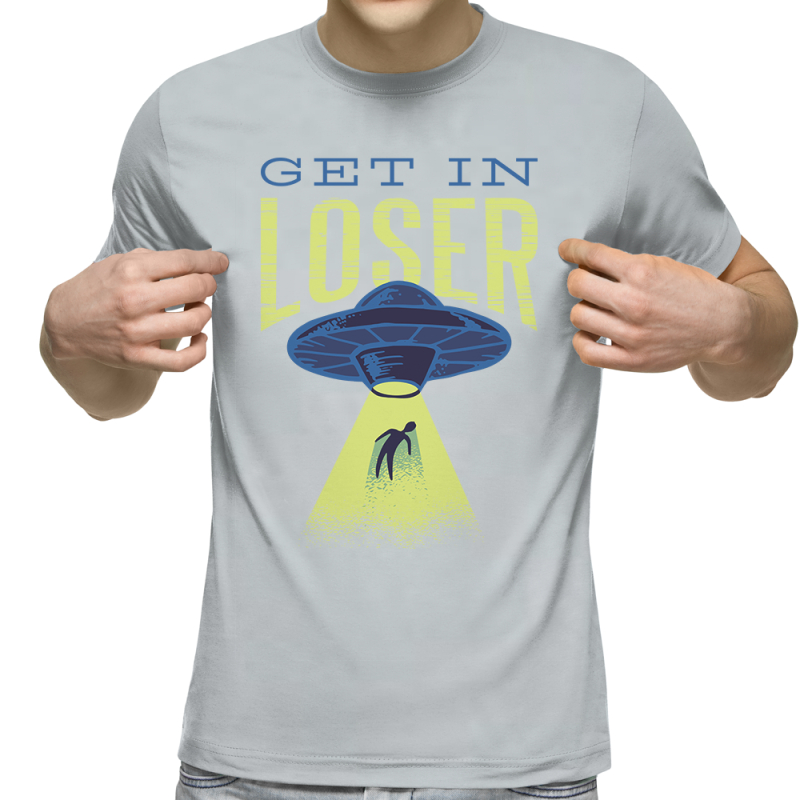 Футболка с принтом светло серая 