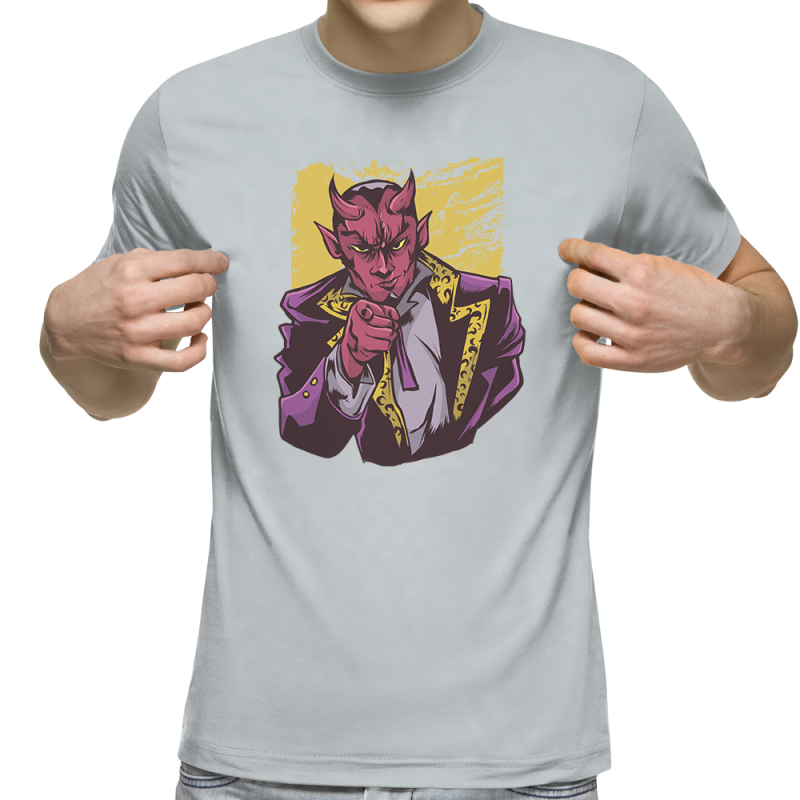 Футболка с принтом светло серая 