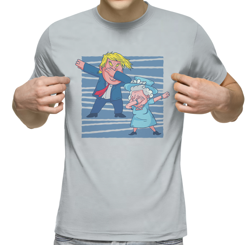 Футболка с принтом светло серая 