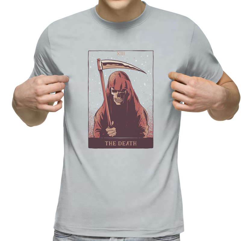 Футболка с принтом светло серая 