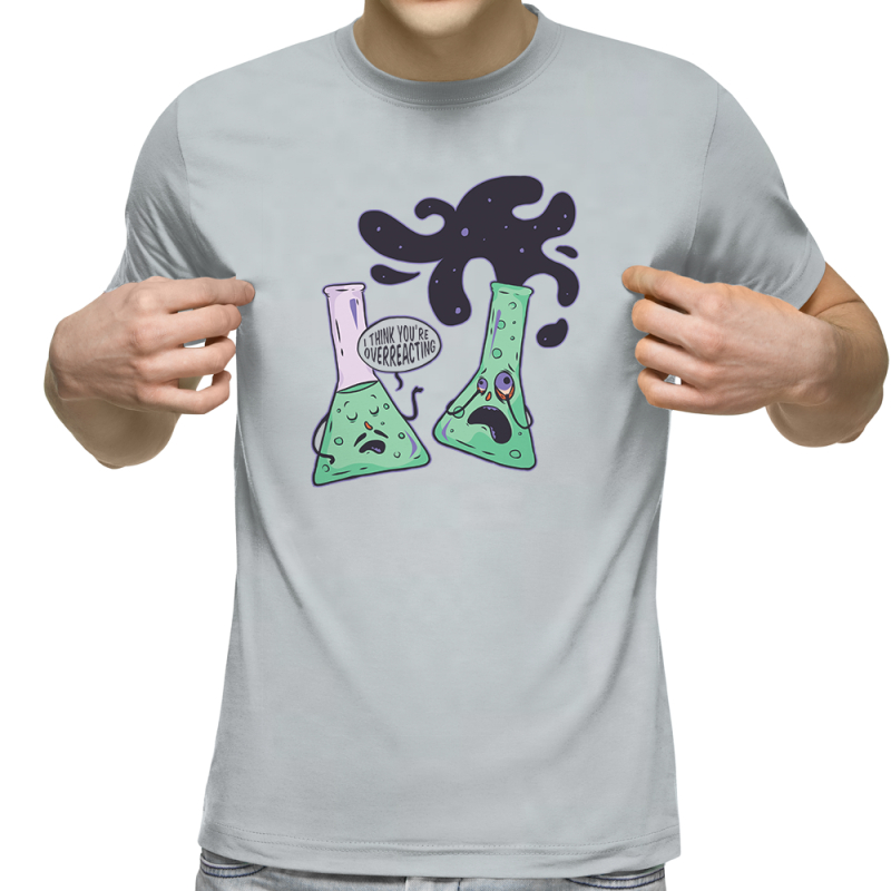 Футболка с принтом светло серая 