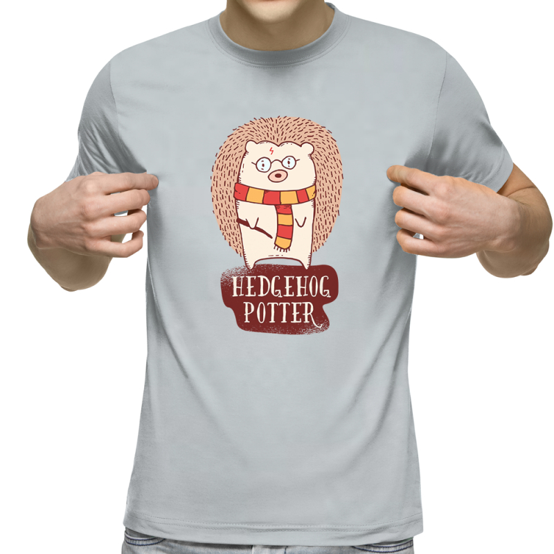 Футболка с принтом светло серая 