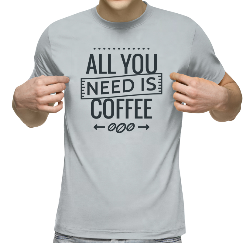 Футболка с принтом светло серая 