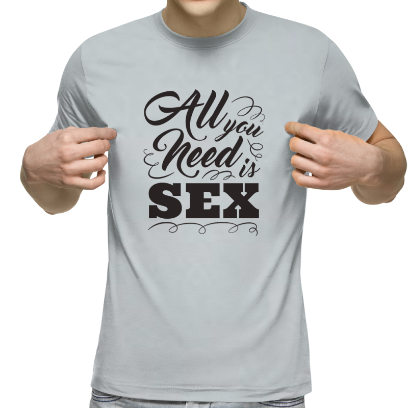 Футболка с принтом светло серая 