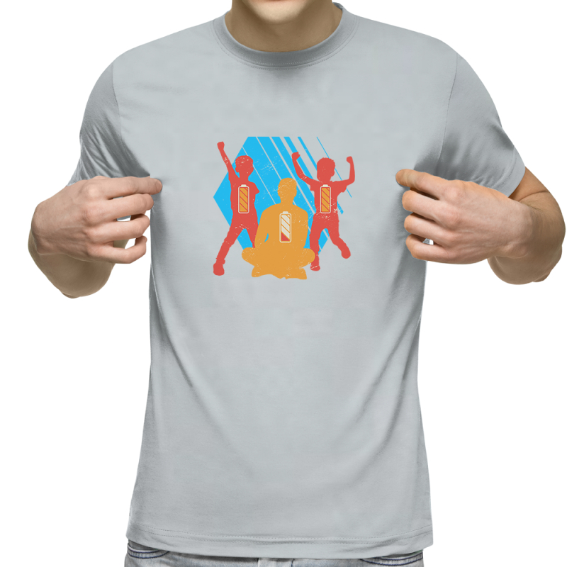 Футболка с принтом светло серая 