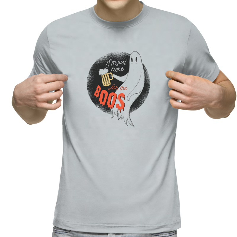 Футболка с принтом светло серая 