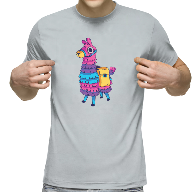 Футболка с принтом светло серая 