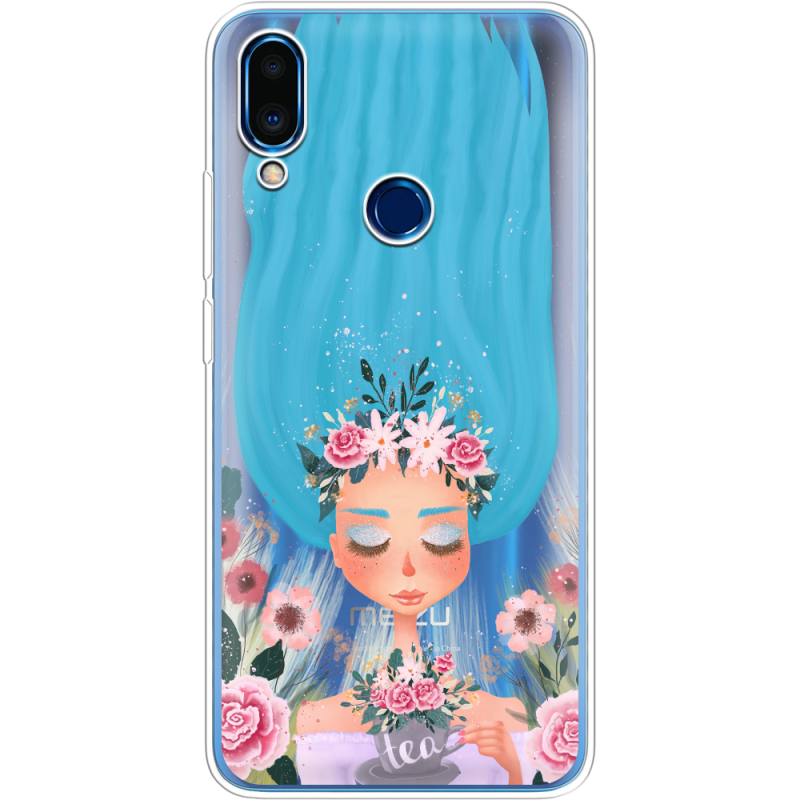 Прозрачный чехол Uprint Meizu Note 9 Blue Hair