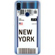 Прозрачный чехол Uprint Meizu Note 9 Ticket New York