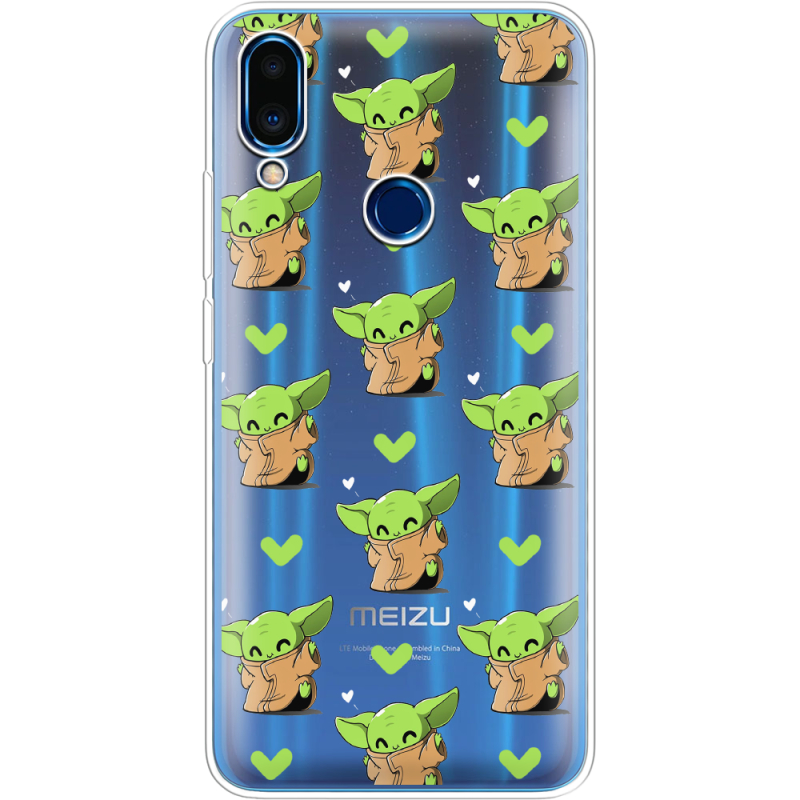 Прозрачный чехол Uprint Meizu Note 9 Pattern Baby Yoda