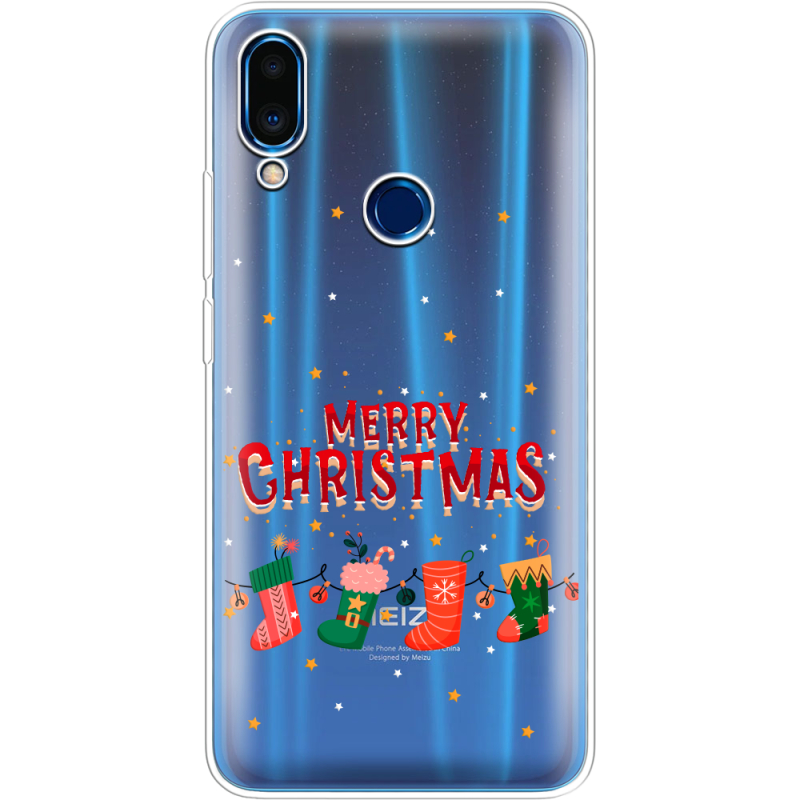 Прозрачный чехол Uprint Meizu Note 9 Merry Christmas