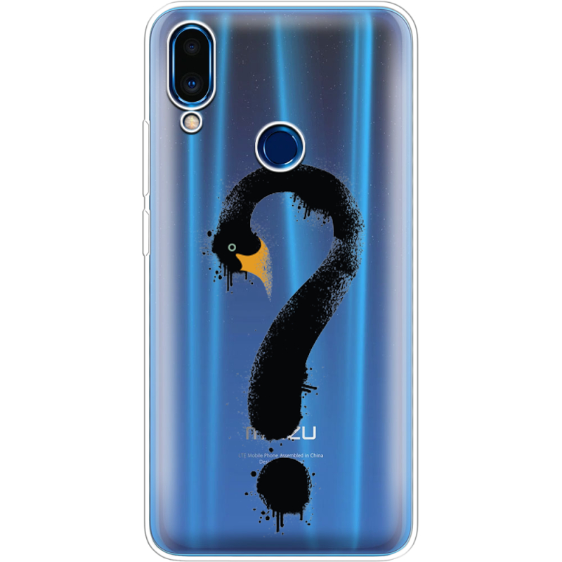 Прозрачный чехол Uprint Meizu Note 9 Swan question