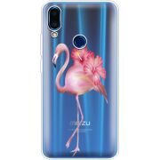 Прозрачный чехол Uprint Meizu Note 9 Floral Flamingo