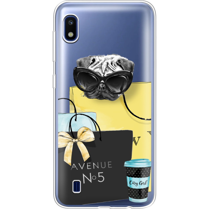 Прозрачный чехол Uprint Samsung A105 Galaxy A10 Fashion Pug