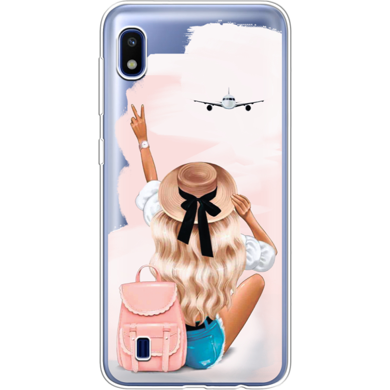 Прозрачный чехол Uprint Samsung A105 Galaxy A10 Travel Girl