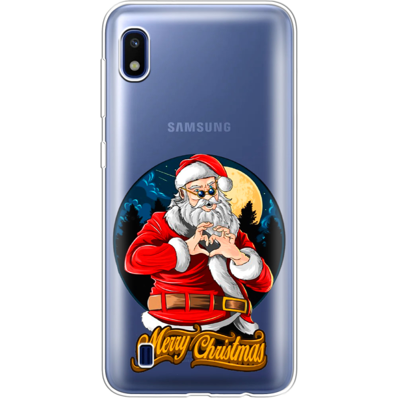 Прозрачный чехол Uprint Samsung A105 Galaxy A10 Cool Santa