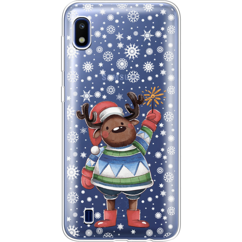 Прозрачный чехол Uprint Samsung A105 Galaxy A10 Christmas Deer with Snow