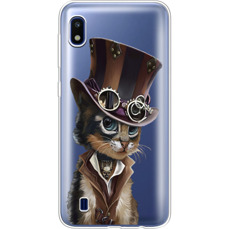 Прозрачный чехол Uprint Samsung A105 Galaxy A10 Steampunk Cat