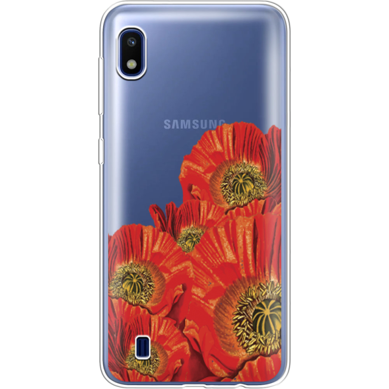 Прозрачный чехол Uprint Samsung A105 Galaxy A10 Red Poppies