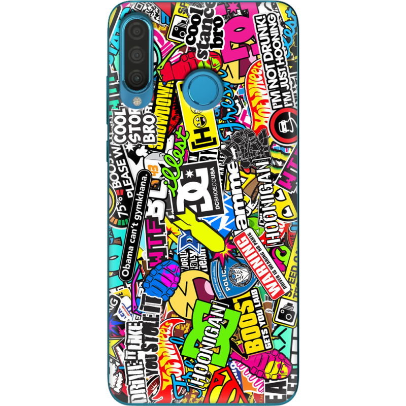 Чехол Uprint Huawei P30 Lite Multicolored Inscriptions