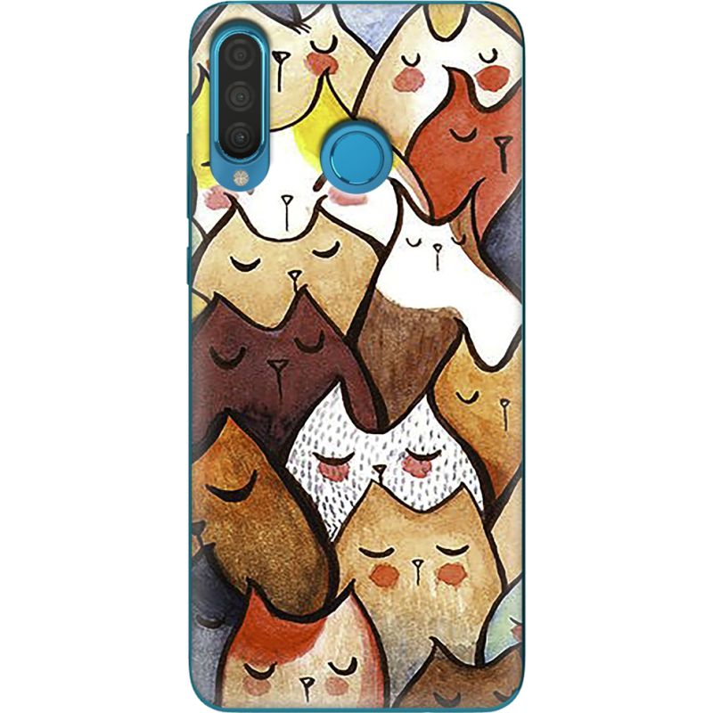 Чехол Uprint Huawei P30 Lite Sleepy Cats