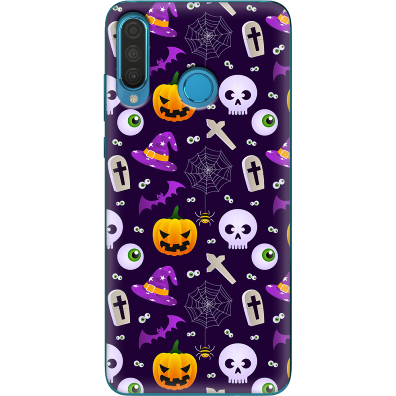 Чехол Uprint Huawei P30 Lite Halloween Purple Mood