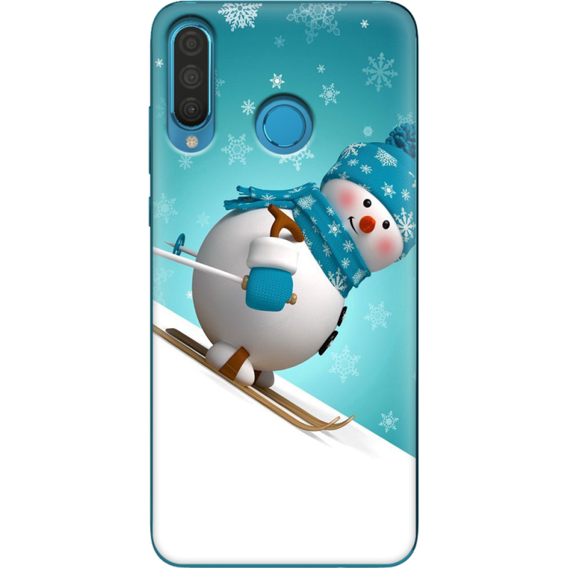 Чехол Uprint Huawei P30 Lite Skier Snowman