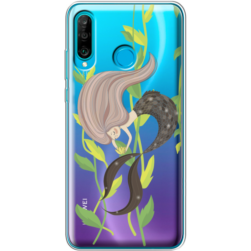 Прозрачный чехол Uprint Huawei P30 Lite Cute Mermaid