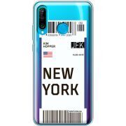 Прозрачный чехол Uprint Huawei P30 Lite Ticket New York