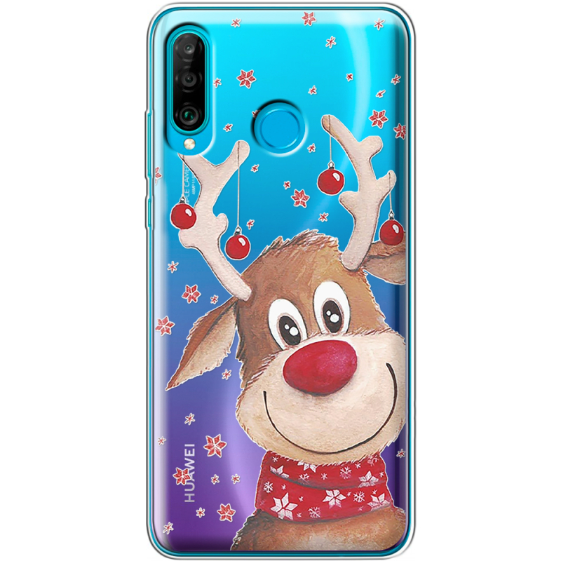 Прозрачный чехол Uprint Huawei P30 Lite Winter Deer