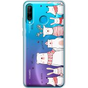 Прозрачный чехол Uprint Huawei P30 Lite The Friendly Beasts