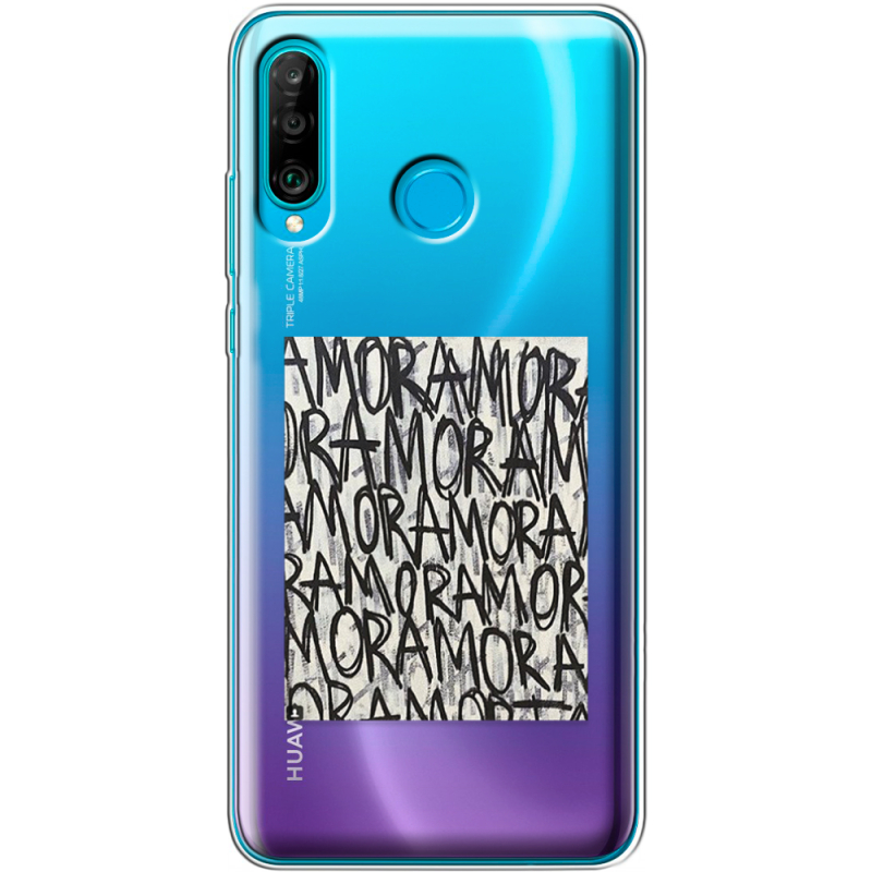 Прозрачный чехол Uprint Huawei P30 Lite Amor Amor