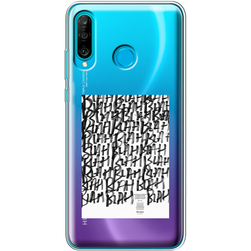 Прозрачный чехол Uprint Huawei P30 Lite Blah Blah