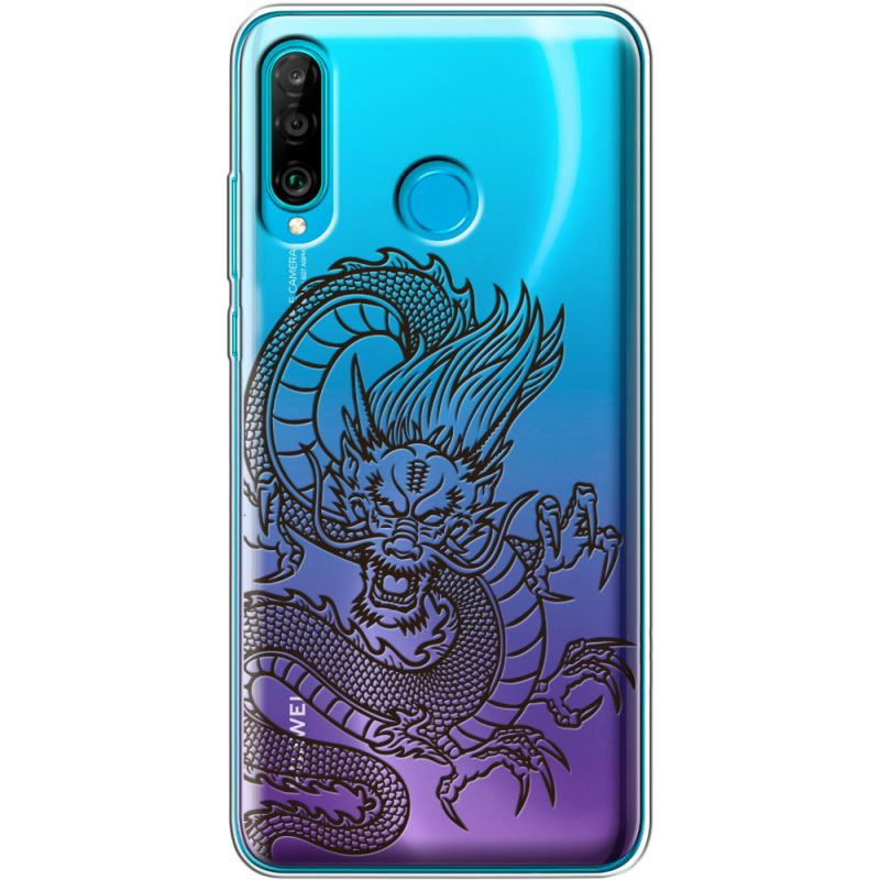 Прозрачный чехол Uprint Huawei P30 Lite Chinese Dragon