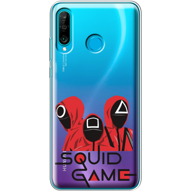 Прозрачный чехол Uprint Huawei P30 Lite siquid game люди в красном