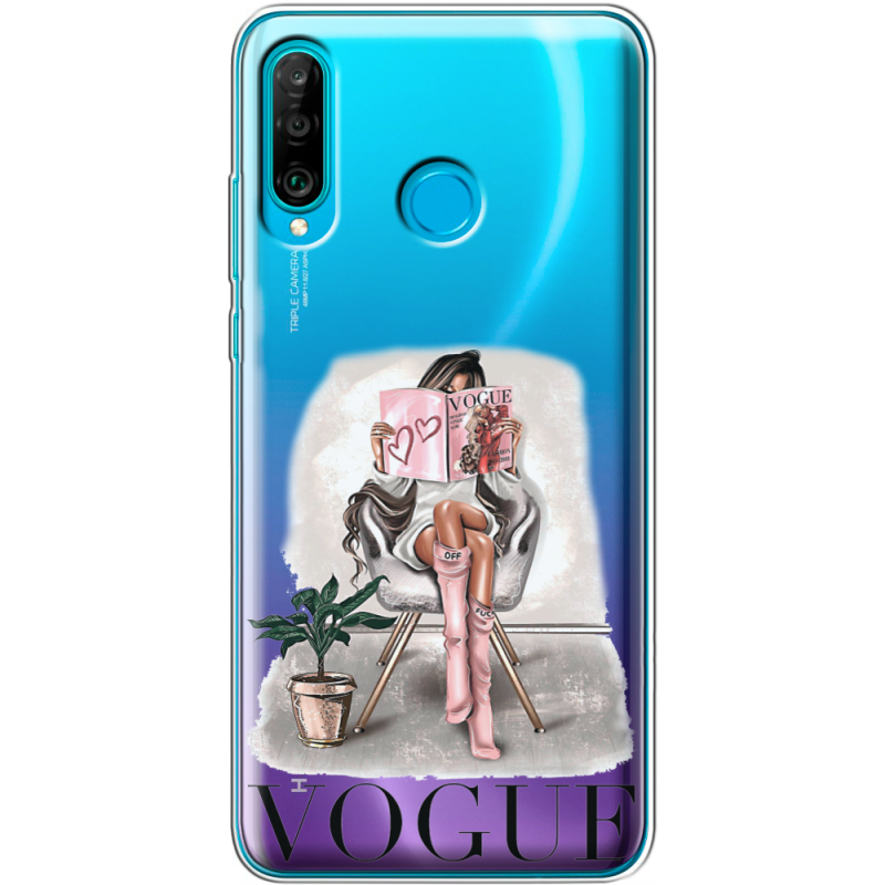 Прозрачный чехол Uprint Huawei P30 Lite VOGUE