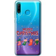 Прозрачный чехол Uprint Huawei P30 Lite Merry Christmas