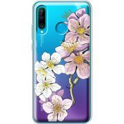 Прозрачный чехол Uprint Huawei P30 Lite Cherry Blossom