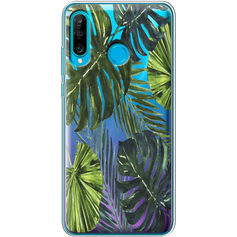 Прозрачный чехол Uprint Huawei P30 Lite Palm Tree