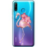 Прозрачный чехол Uprint Huawei P30 Lite Floral Flamingo