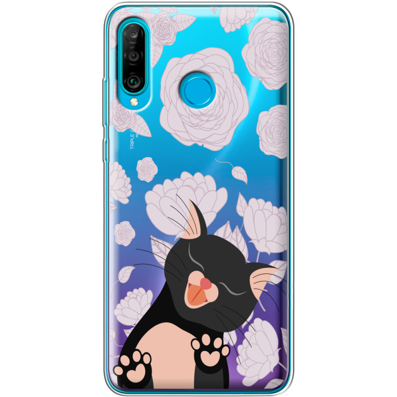 Прозрачный чехол Uprint Huawei P30 Lite Meow