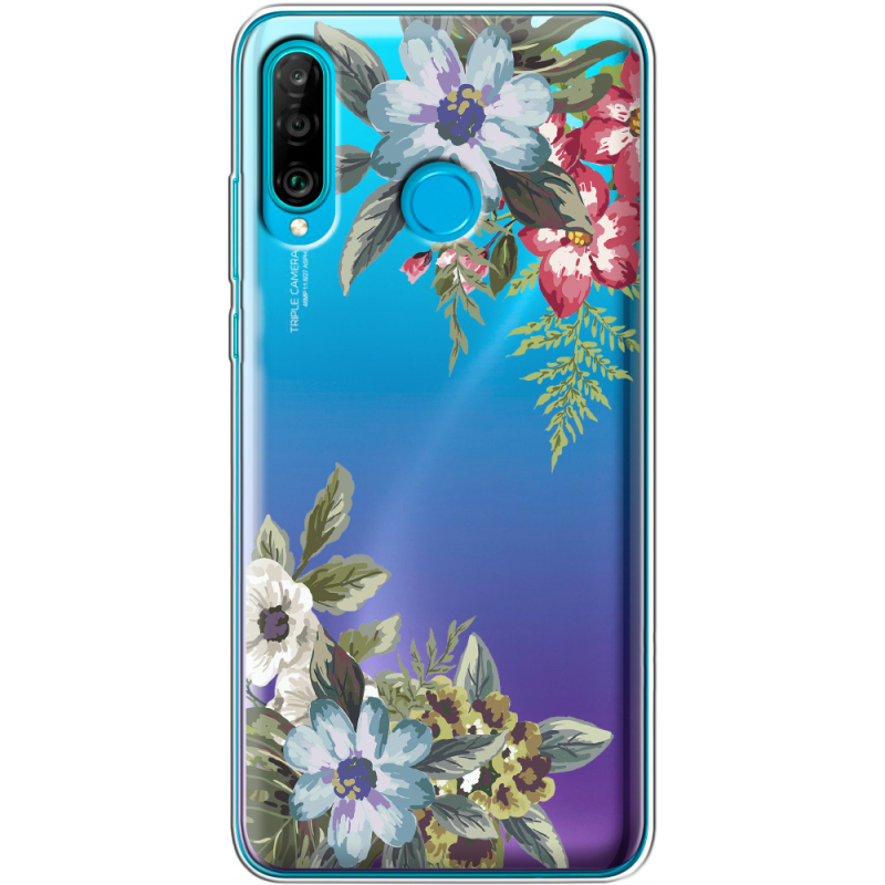 Прозрачный чехол Uprint Huawei P30 Lite Floral