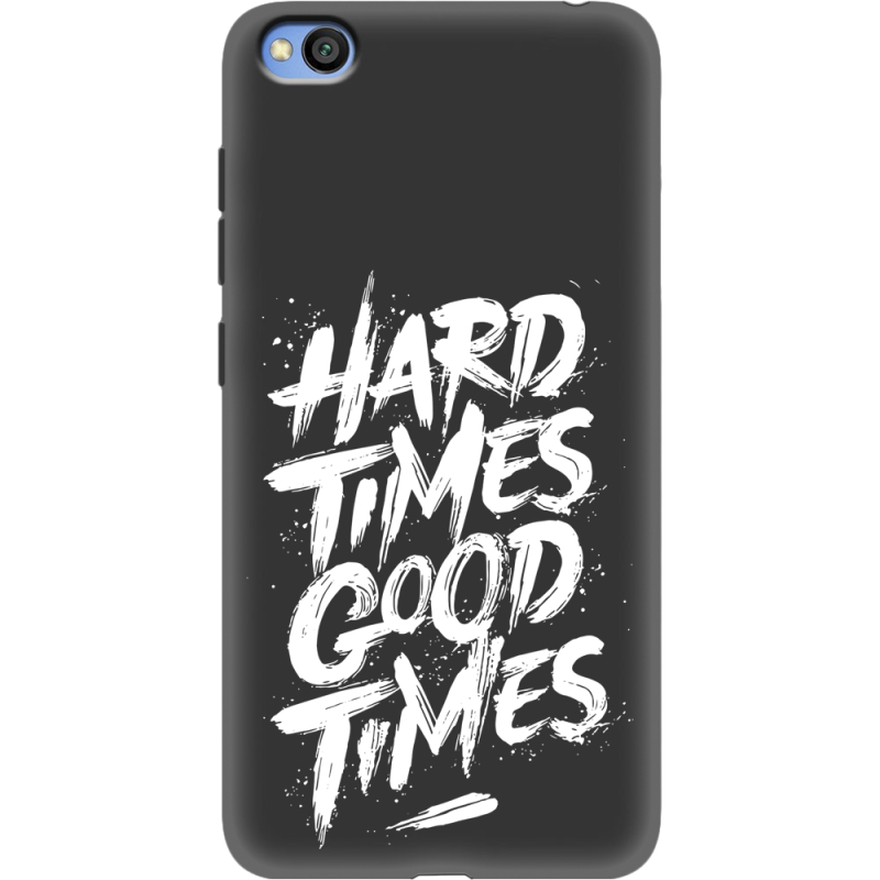 Черный чехол Uprint Xiaomi Redmi Go Hard Times Good Times