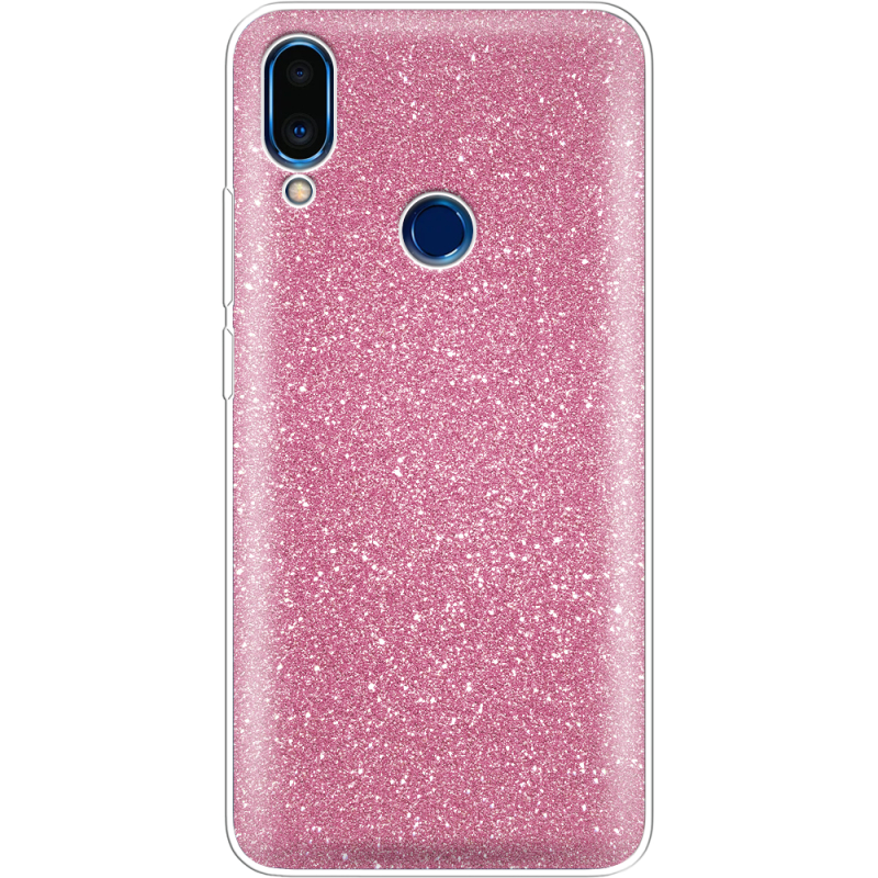 Чехол с блёстками Meizu Note 9 Розовый