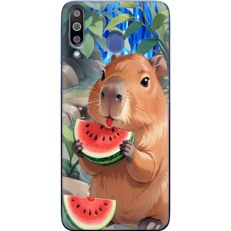 Чехол Uprint Samsung M305 Galaxy M30 Капібара з кавуном