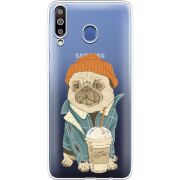Прозрачный чехол Uprint Samsung M305 Galaxy M30 Dog Coffeeman