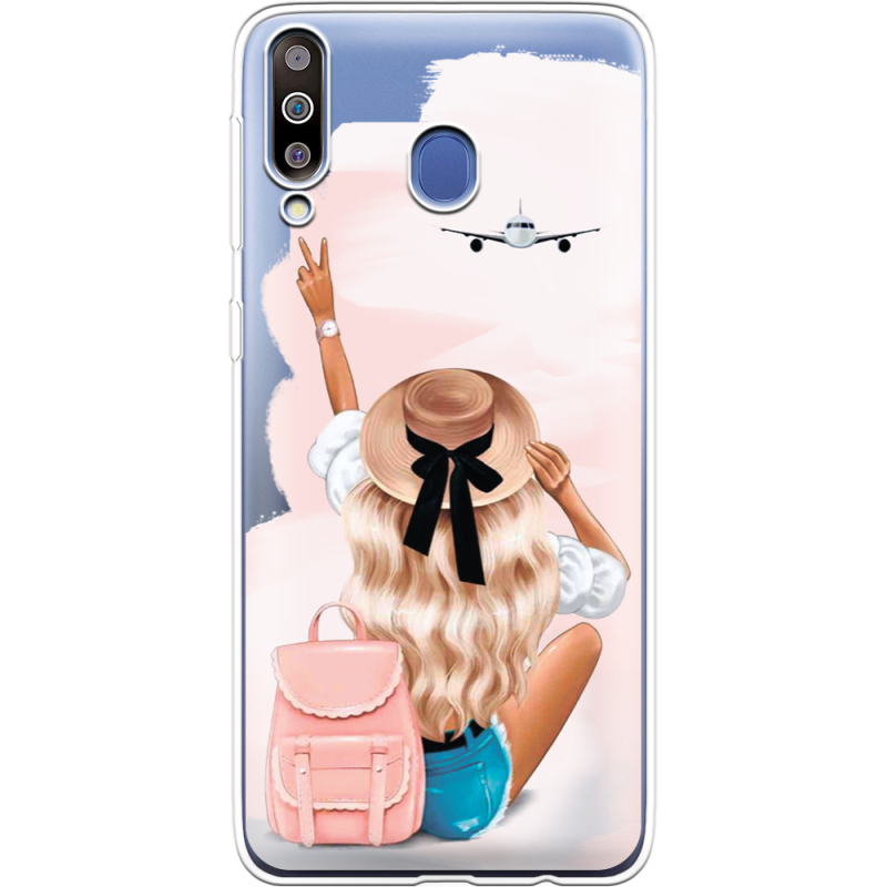 Прозрачный чехол Uprint Samsung M305 Galaxy M30 Travel Girl