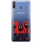 Прозрачный чехол Uprint Samsung M305 Galaxy M30 siquid game люди в красном