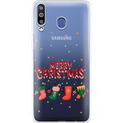 Прозрачный чехол Uprint Samsung M305 Galaxy M30 Merry Christmas