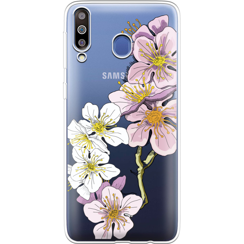 Прозрачный чехол Uprint Samsung M305 Galaxy M30 Cherry Blossom